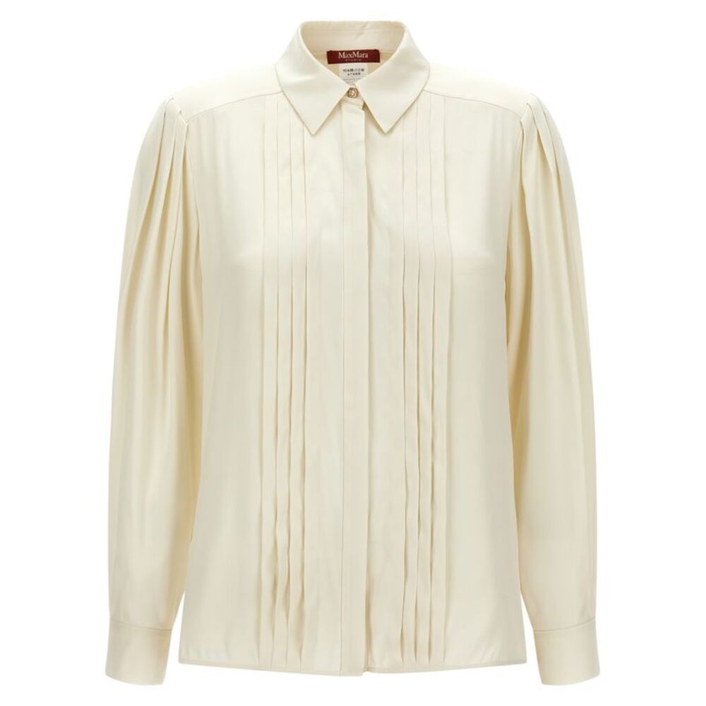 Max Mara White Silk Women's Blouse
